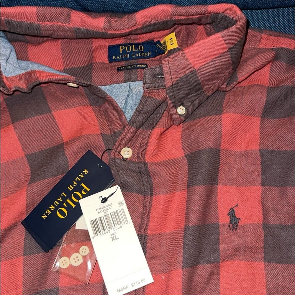 NWT Ralph Lauren Polo XL Long Sleeve Plaid Button Up